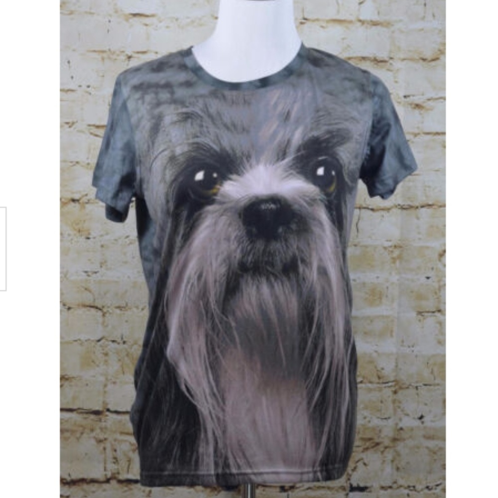 Perfecta Tee Shirt Maltese Dog Graphic Print
